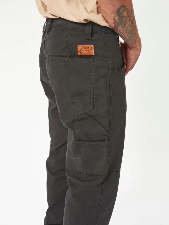 Volcom Workwear Caliper Work Pants 8211 Black Mens Volcom Pants