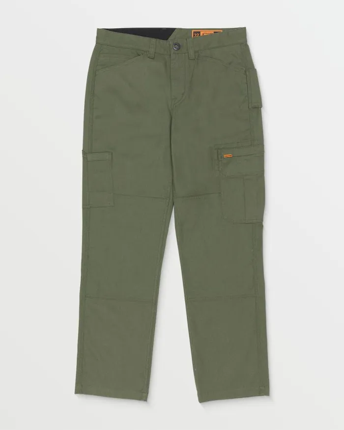 Volcom Workwear Gage Work Pants 8211 Squadron Green Mens Volcom Pants