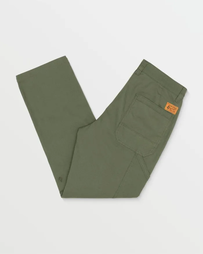 Volcom Workwear Gage Work Pants 8211 Squadron Green Mens Volcom Pants