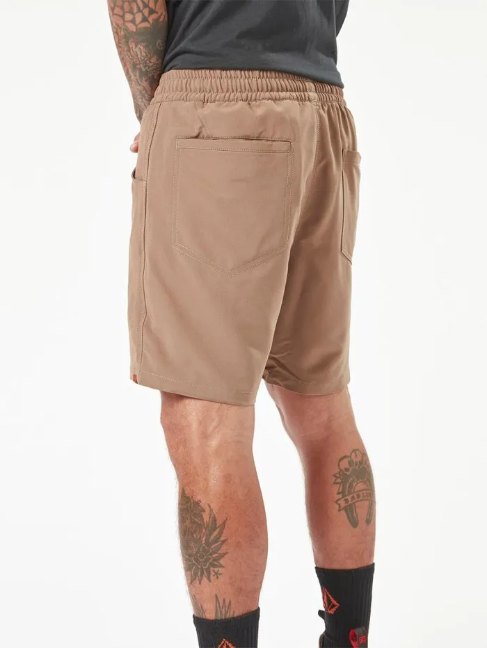 Volcom Workwear Slab Elastic Waist Hybrid Shorts 8211 Brindle Mens Volcom Shorts