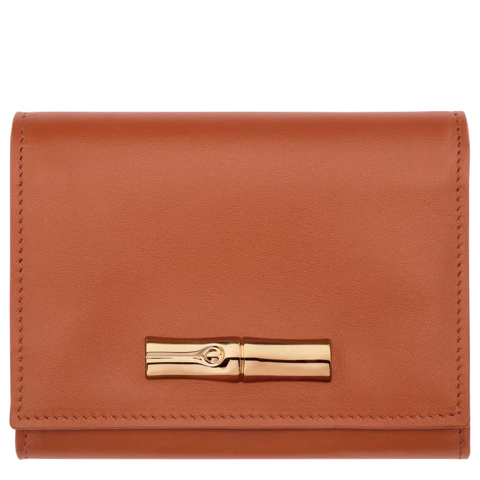 Wallets Longchamp Women Le Roseau Compact wallet Bark