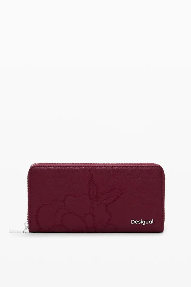 Wallets Women Desigual Botanical Faux Leather Wallet Red