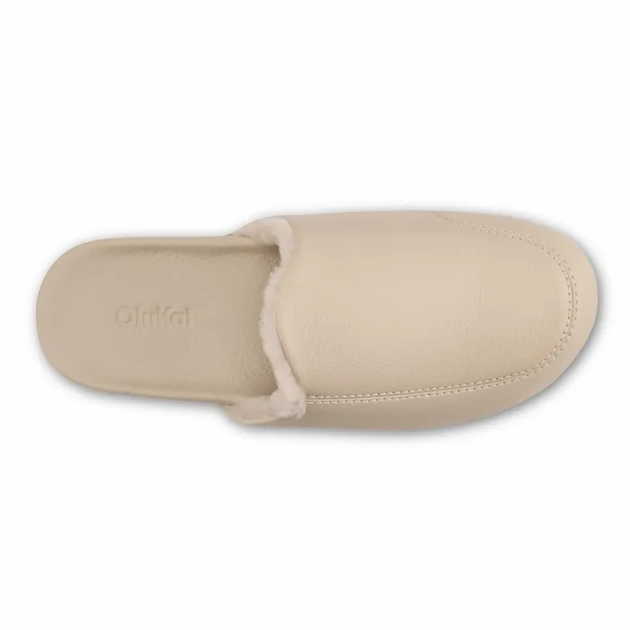 Warm Weather Women Olukai Knea Leather Slipper Mules 8211 Bone ndash OluKai