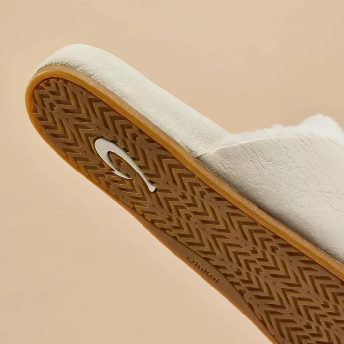 Warm Weather Women Olukai Knea Leather Slipper Mules 8211 Bone ndash OluKai