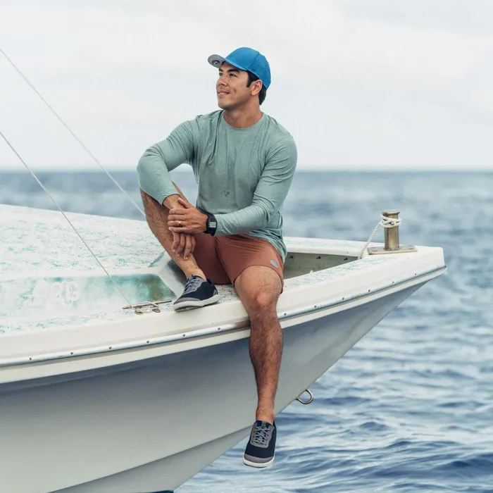 WaterFriendly Men Olukai Moku Pae Boat Shoes 8211 Pavement Vintage Blue