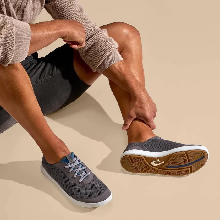 WaterFriendly Men Olukai Moku Pae Boat Shoes 8211 Pavement Vintage Blue