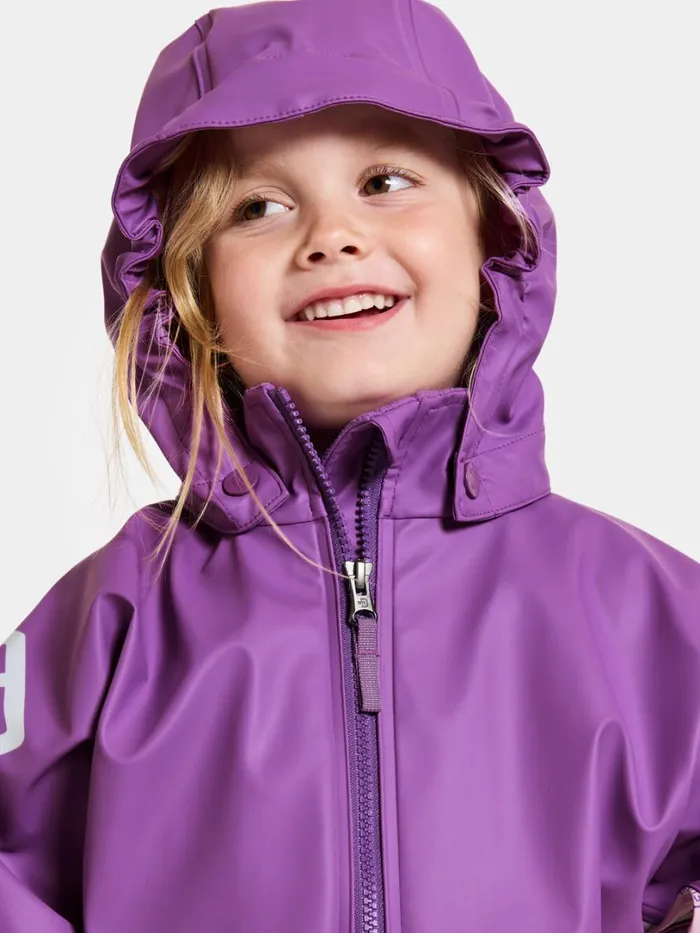 Waterman Printed Kids039 Set Galon Doodle Orchid Pink Kids Didriksons Unlined Rain Set