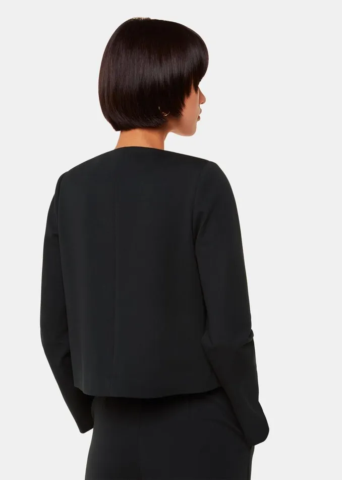 Whistles Coats and Jackets Black Anne Ponte Button Jacket 8211 Women