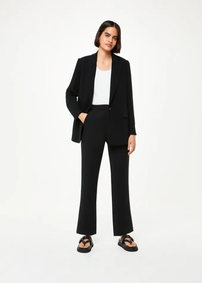 Whistles Coats and Jackets Black Crepe Boyfriend Blazer 8211 Women