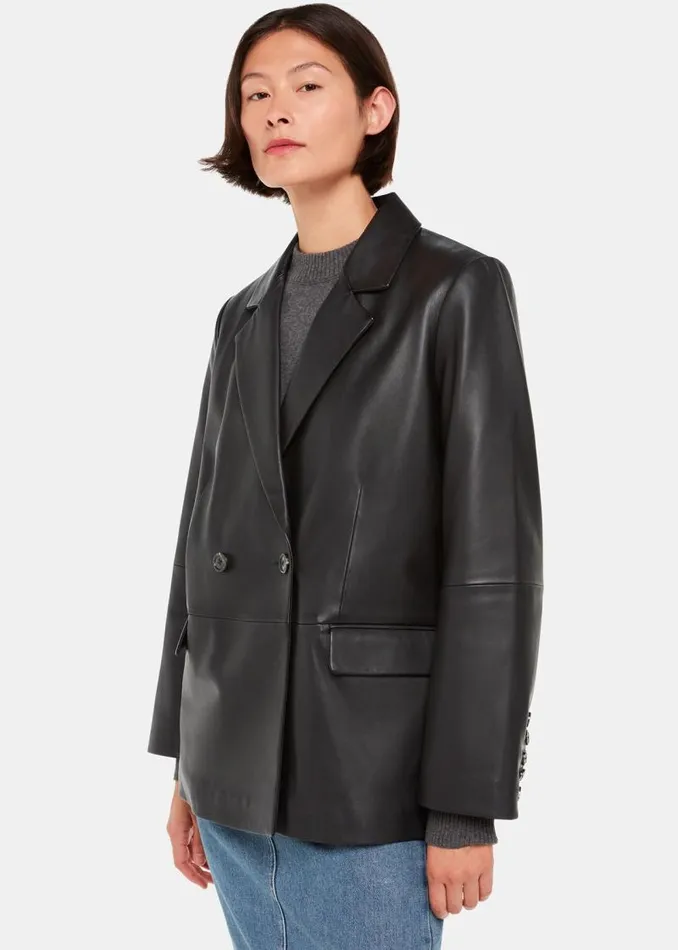 Whistles Coats and Jackets Black Keeley Double Breasted Blazer 8211 Women