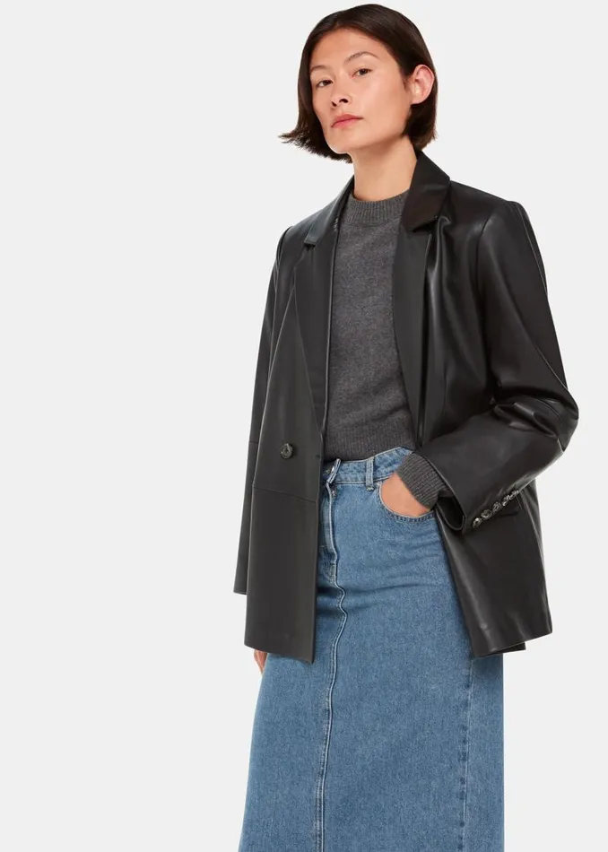 Whistles Coats and Jackets Black Keeley Double Breasted Blazer 8211 Women