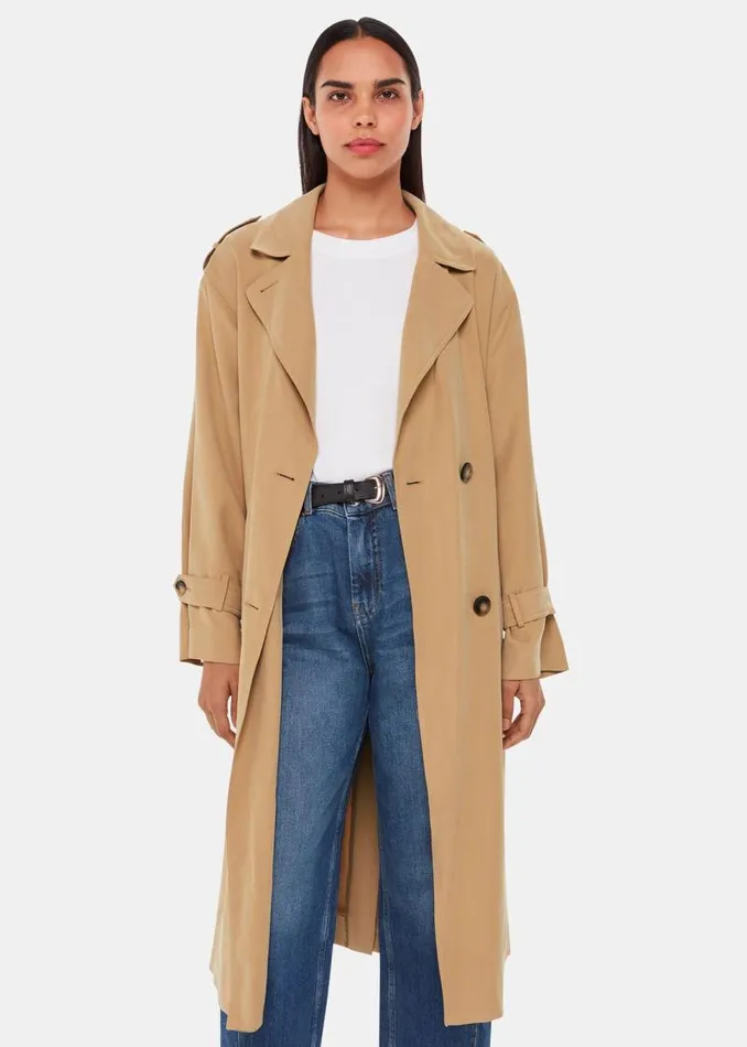 Whistles Coats and Jackets Neutral Riley Trench Coat 8211 Women