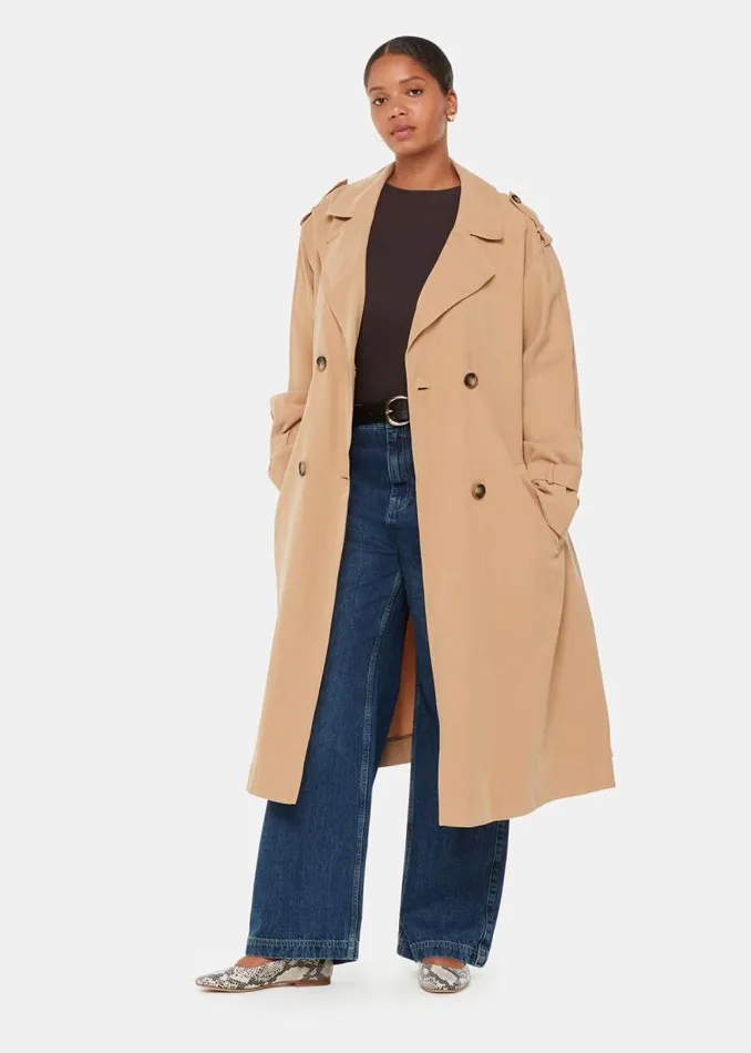 Whistles Coats and Jackets Neutral Riley Trench Coat 8211 Women