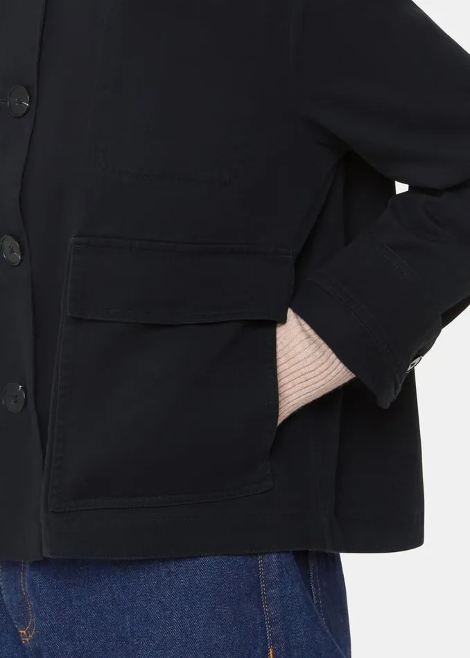 Whistles Coats and Jackets Washed Black Marie Casual Jacket 8211 Women