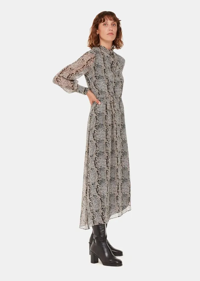 Whistles Dresses Multicolour Optical Snake Meg Dress 8211 Women