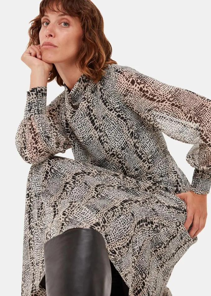 Whistles Dresses Multicolour Optical Snake Meg Dress 8211 Women