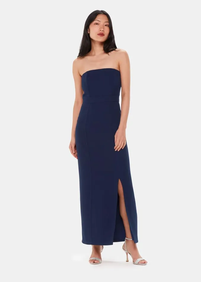 Whistles Dresses Navy Gemma Strapless Maxi Dress 8211 Women