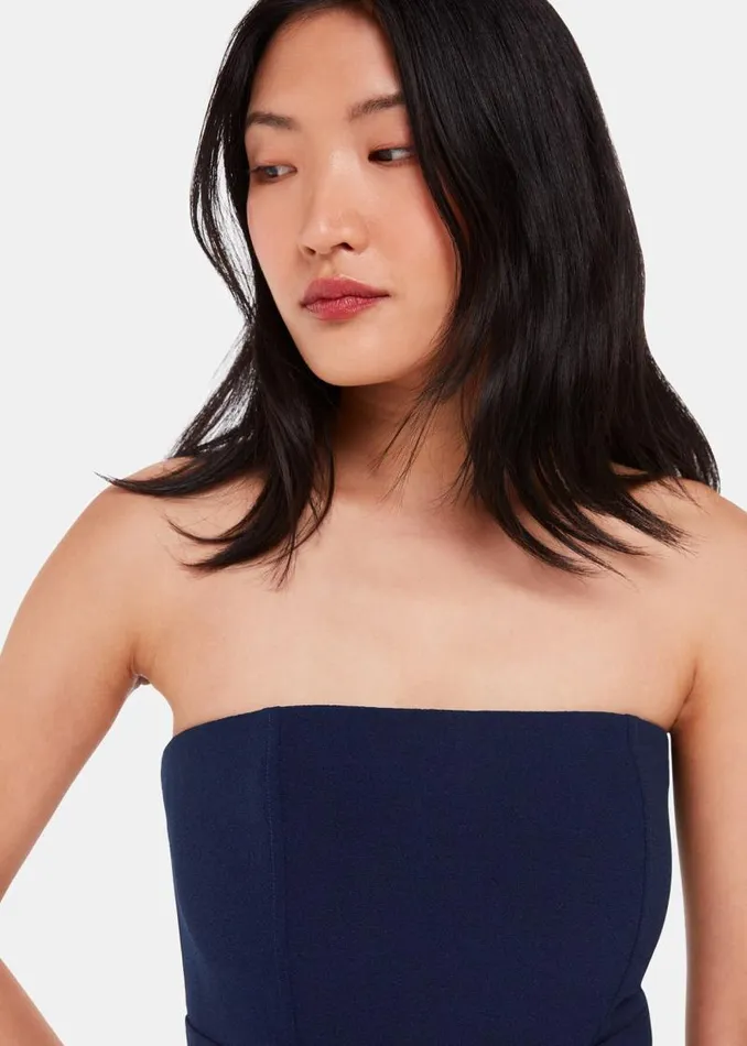Whistles Dresses Navy Gemma Strapless Maxi Dress 8211 Women