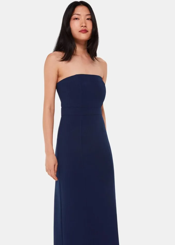 Whistles Dresses Navy Gemma Strapless Maxi Dress 8211 Women