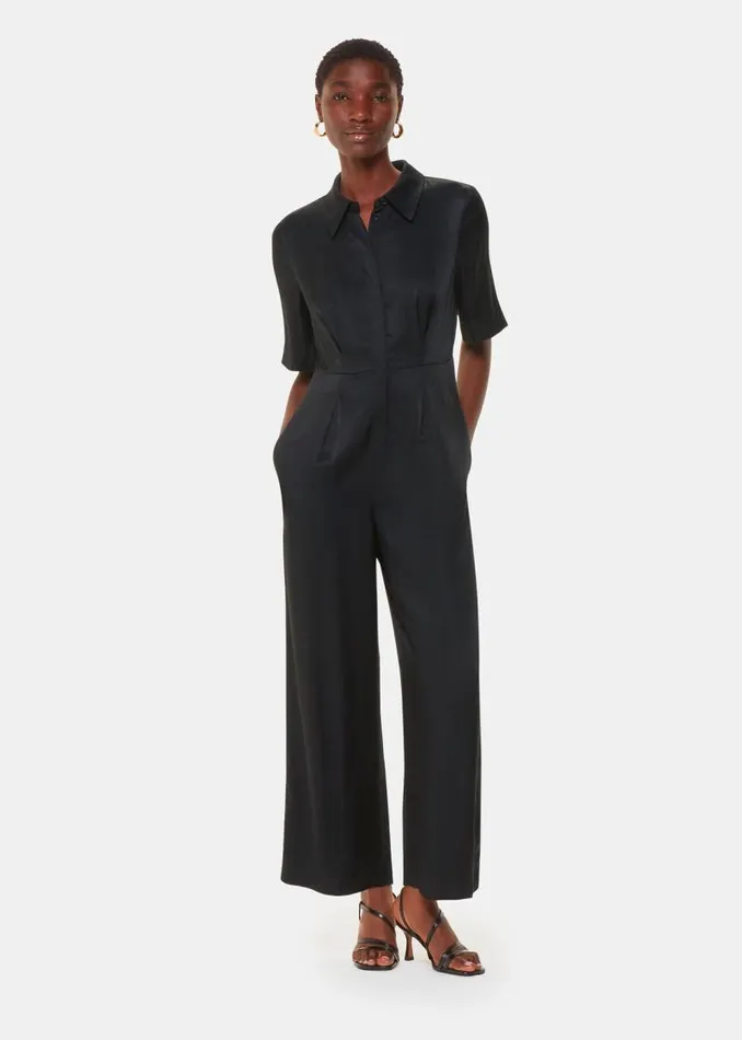 Whistles Jumpsuits Black Edina Jumpsuit 8211 Women