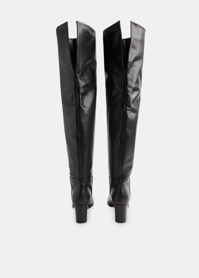 Whistles Leather Black Inessa Over The Knee Boot 8211 Women