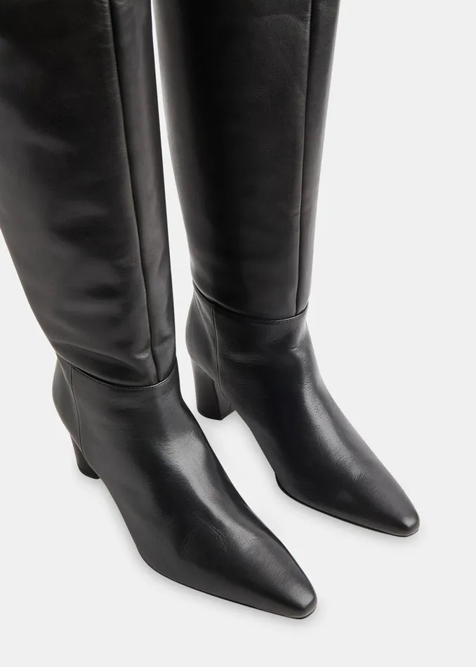 Whistles Leather Black Inessa Over The Knee Boot 8211 Women