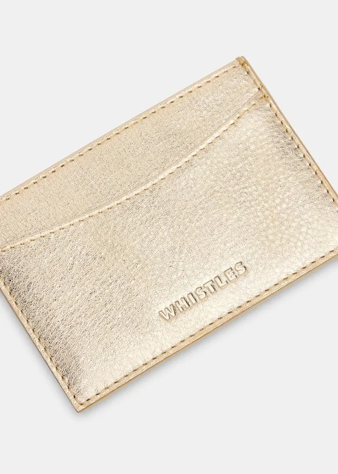 Whistles Leather Gold Card Holder 8211 Women