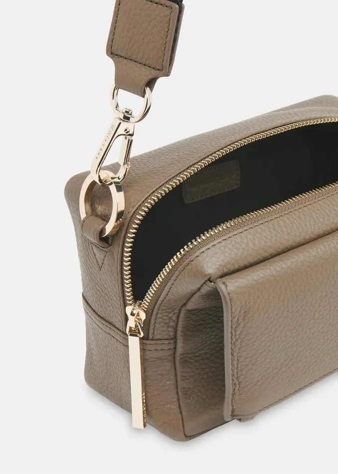 Whistles Leather Khaki Bibi Crossbody Bag 8211 Women