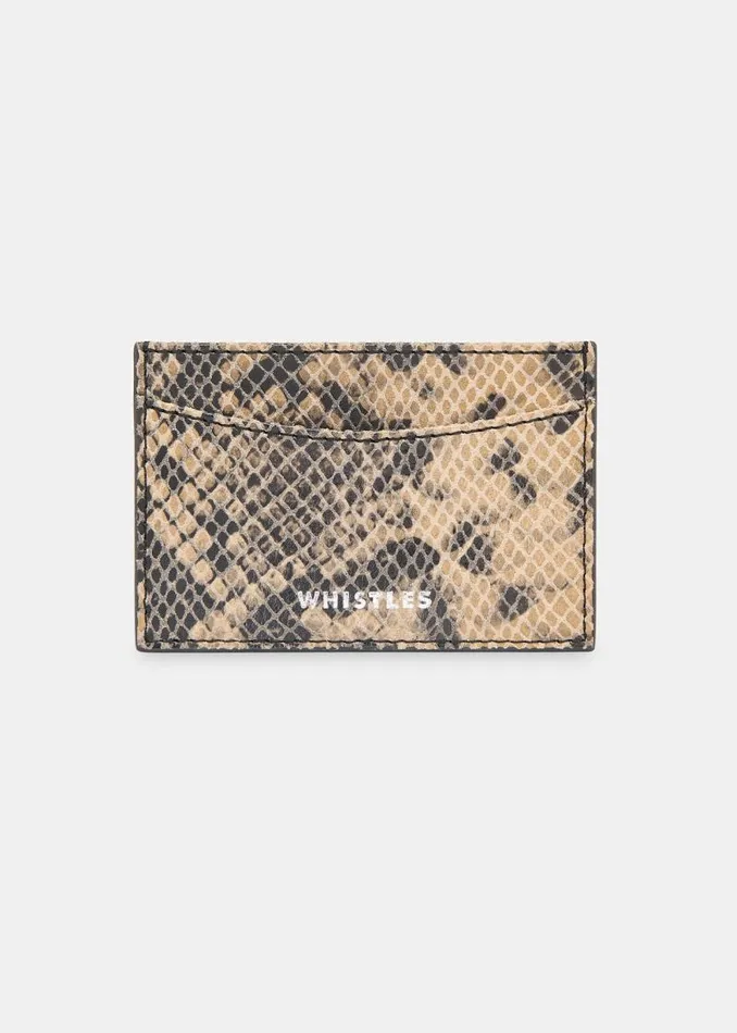Whistles Leather Snake Print Snake Card Holder 8211 Women