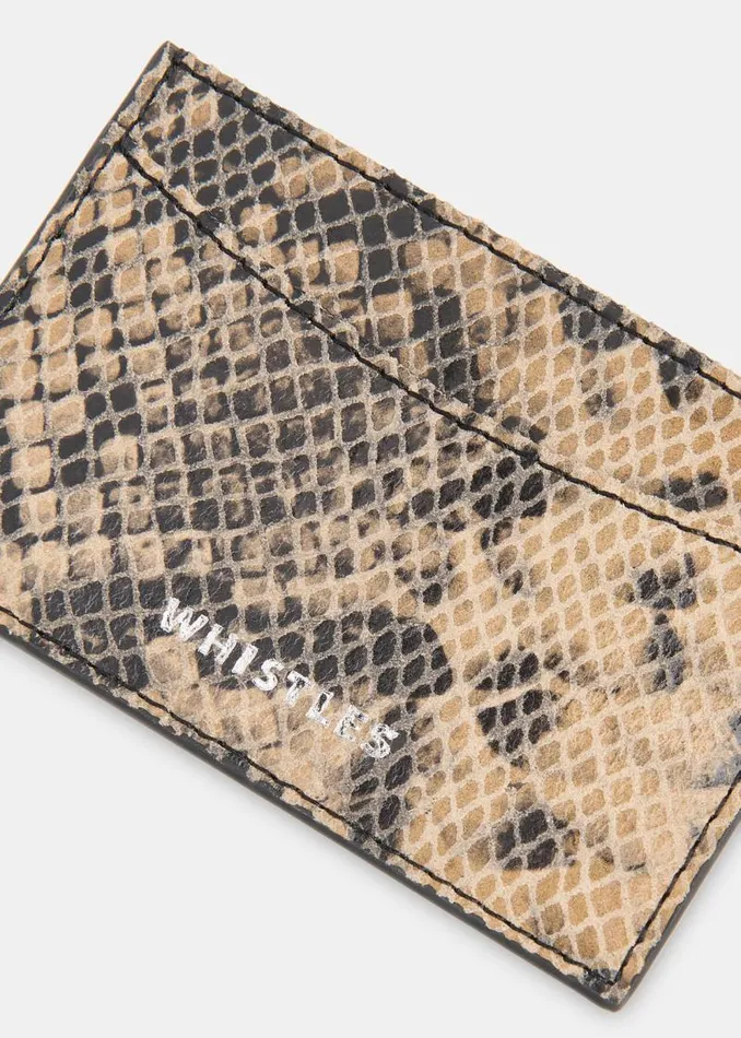 Whistles Leather Snake Print Snake Card Holder 8211 Women