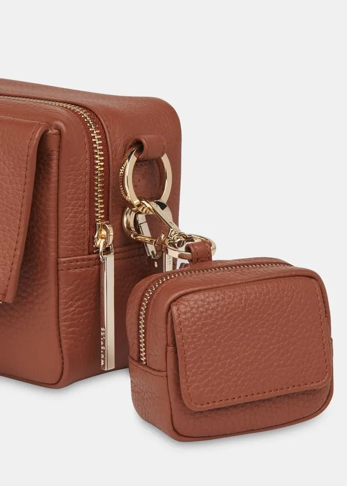 Whistles Leather Tan Bibi Keyring 8211 Women