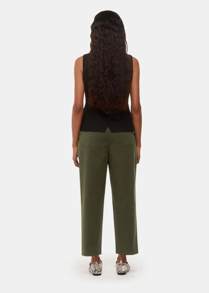 Whistles Petite Pants and Jeans Khaki Petite Bethany Barrel Leg Pants 8211 Women