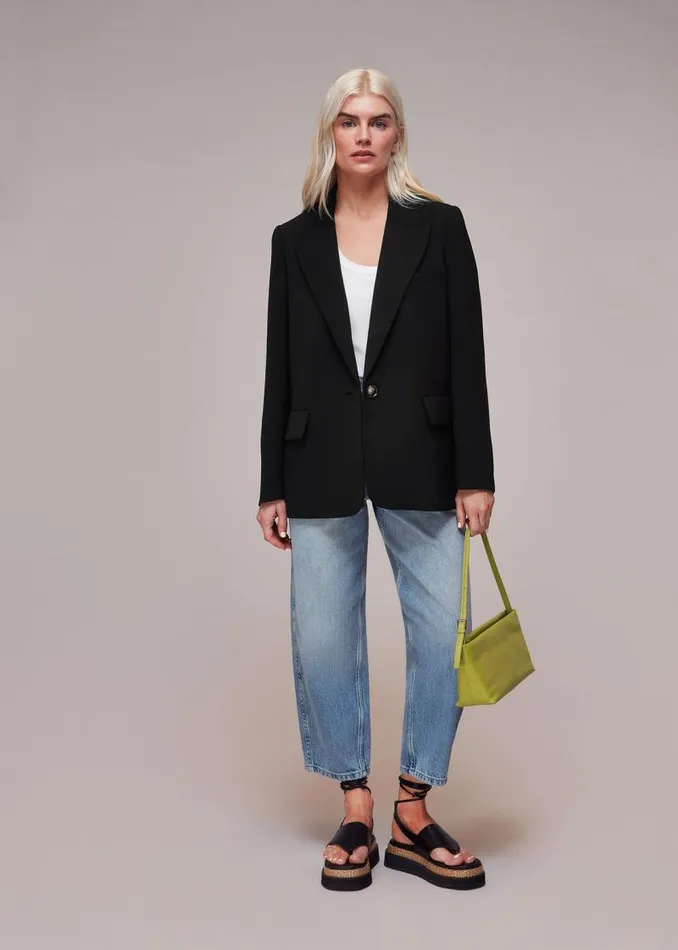Whistles Petite Tailoring Black Petite Crepe Boyfriend Blazer 8211 Women