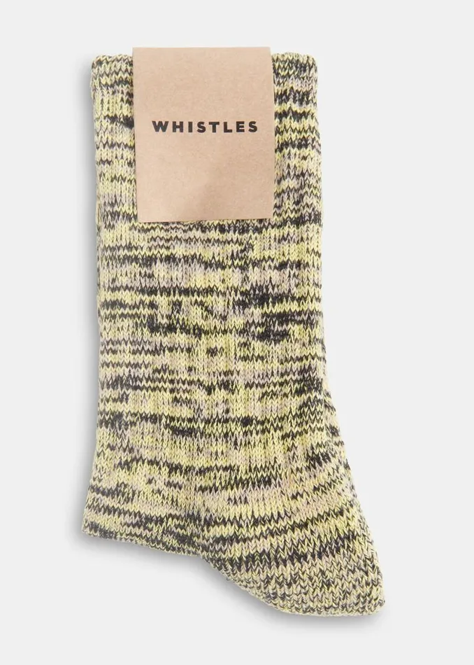 Whistles Socks and Pantyhose Yellow Chunky Marl Socks 8211 Women