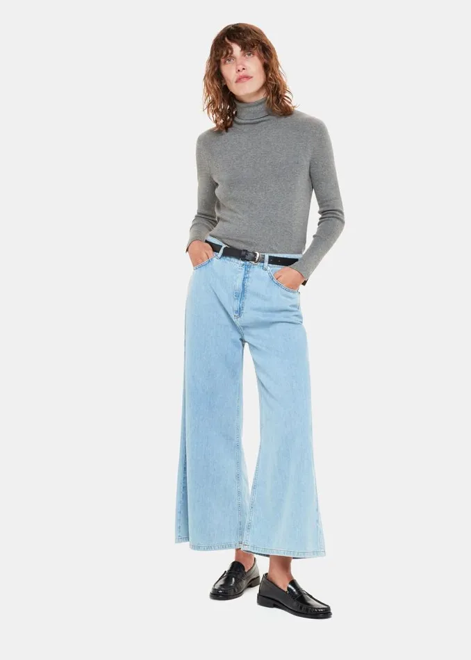 Whistles Sweaters and Cashmere Grey Maja Knitted Turtleneck Sweater 8211 Women