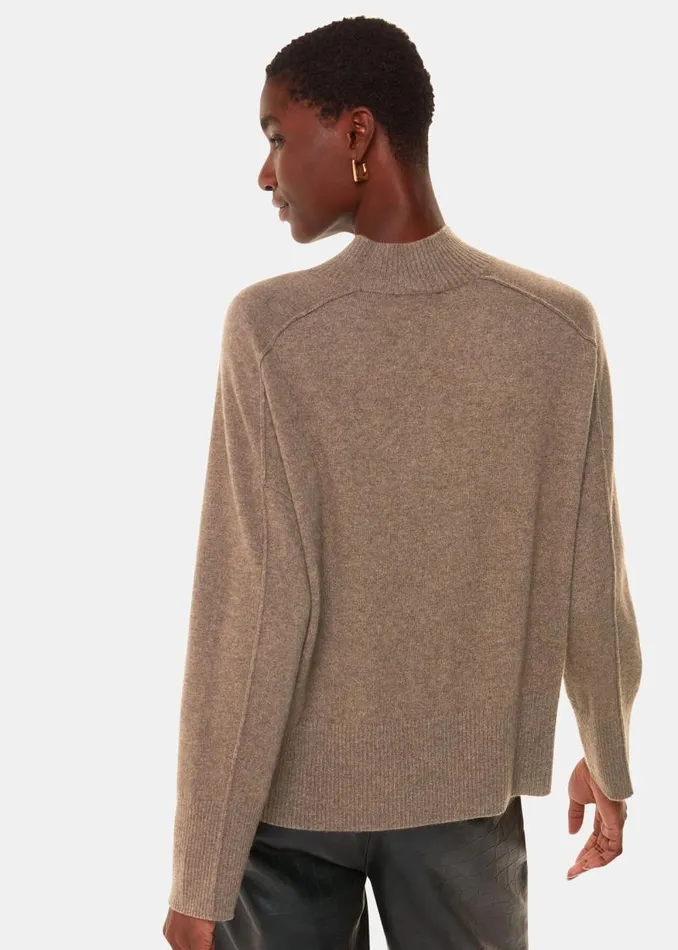 Whistles Sweaters and Cashmere Neutral Cashmere V Neck Sweater 8211 Women