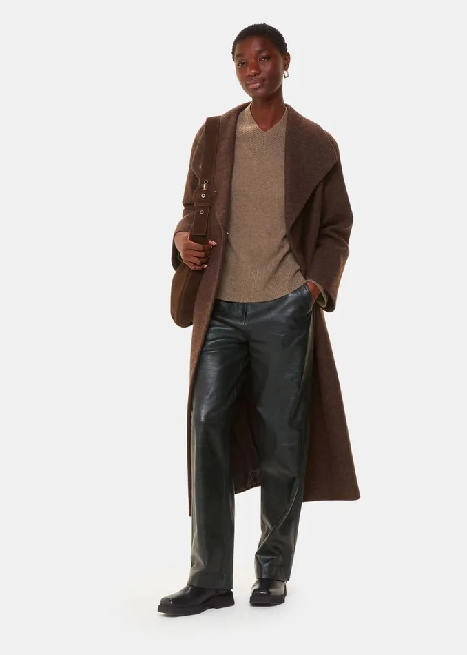 Whistles Sweaters and Cashmere Neutral Cashmere V Neck Sweater 8211 Women