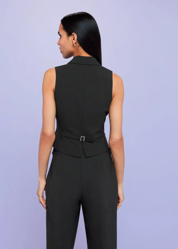 Whistles Tops Black Sia Wool Blend Waistcoat 8211 Women