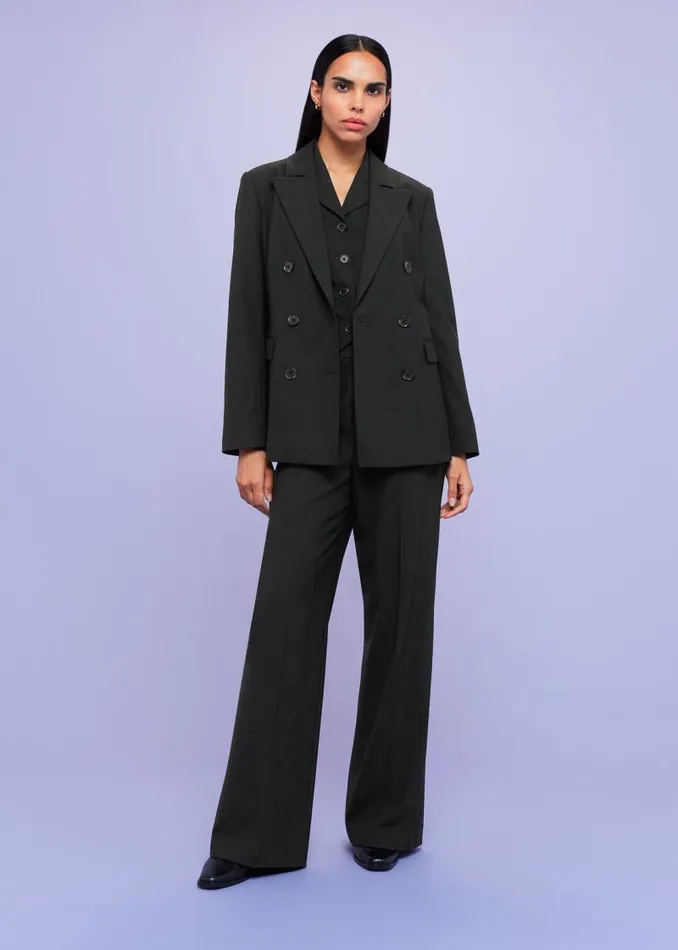 Whistles Tops Black Sia Wool Blend Waistcoat 8211 Women