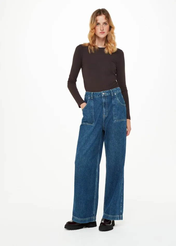 Whistles Tops Brown Essential Ribbed Crew 8211 Women