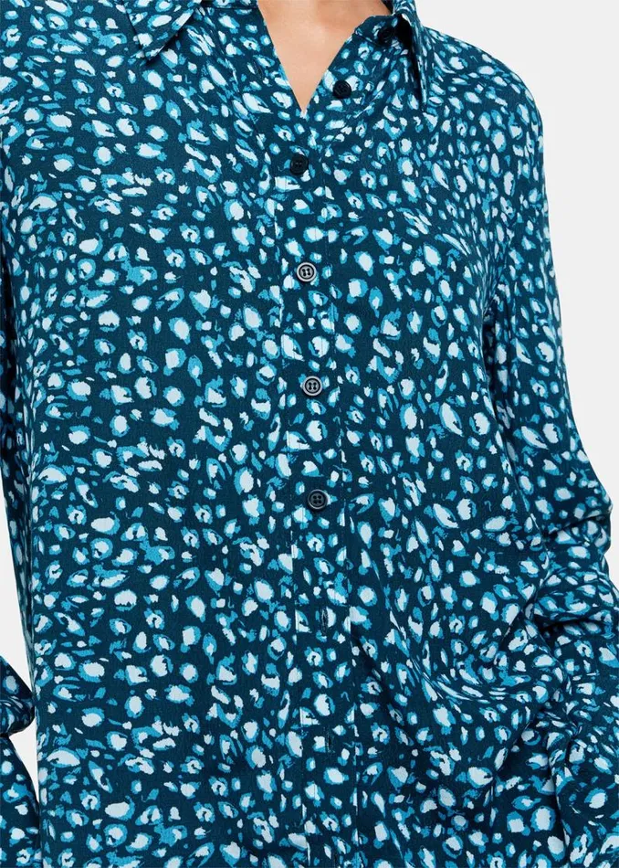 Whistles Tops Teal Pastel Leopard Print Shirt 8211 Women