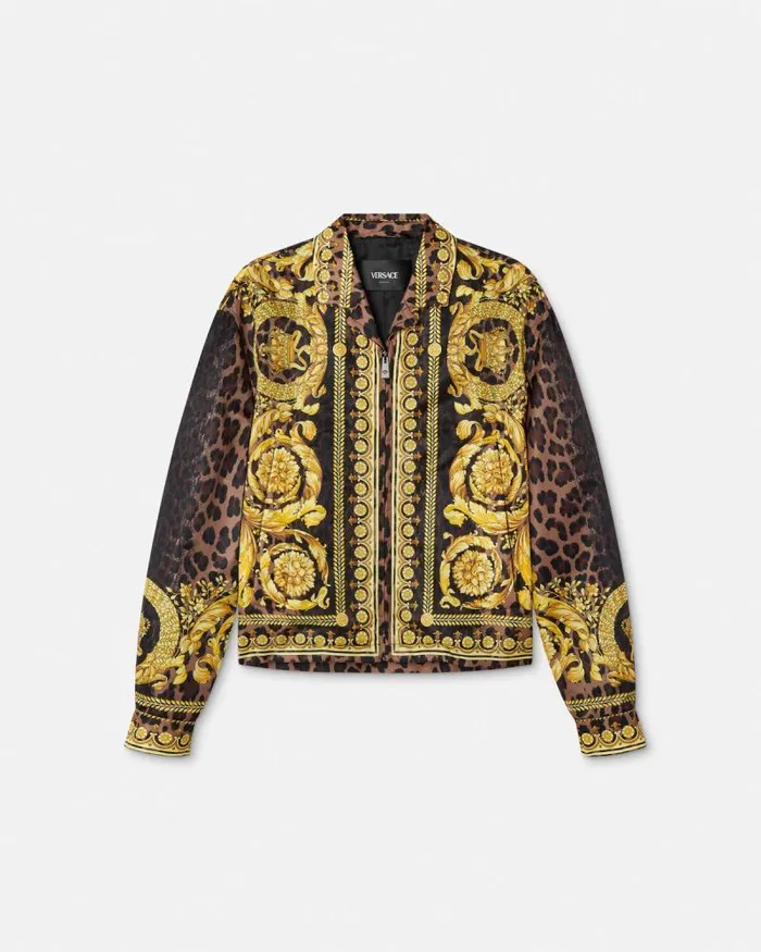 Wild Barocco Blouson Jacket Animalier Men Versace Jackets and Coats