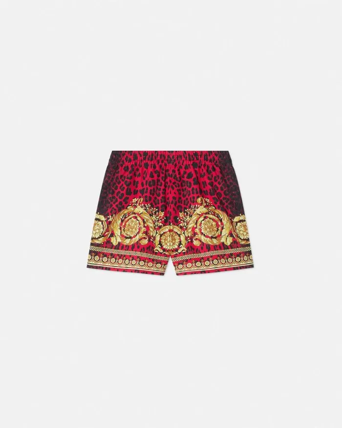 Wild Barocco Gabardine Kids Shorts Printred Children Versace Clothing
