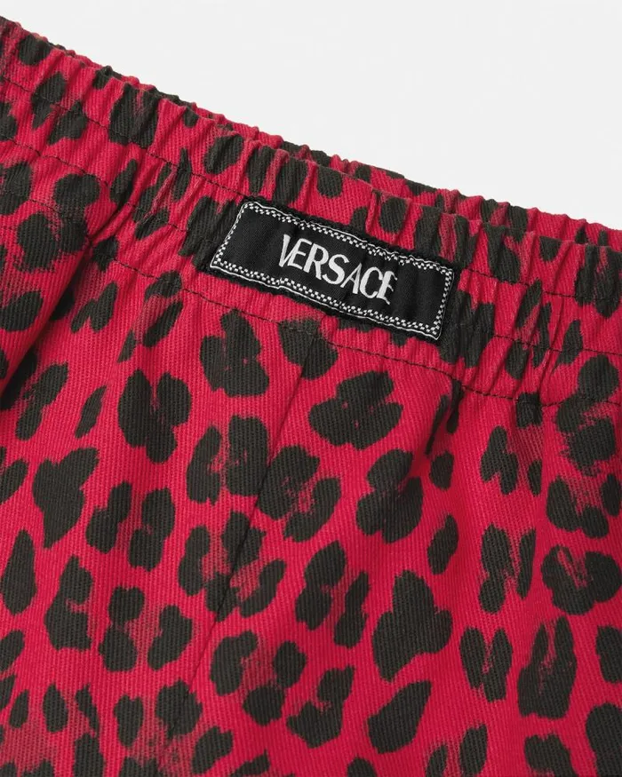 Wild Barocco Gabardine Kids Shorts Printred Children Versace Clothing