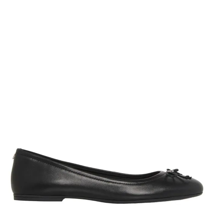 Windsor Smith Flats Women BABYDOLL BLACK LEATHER FLATS