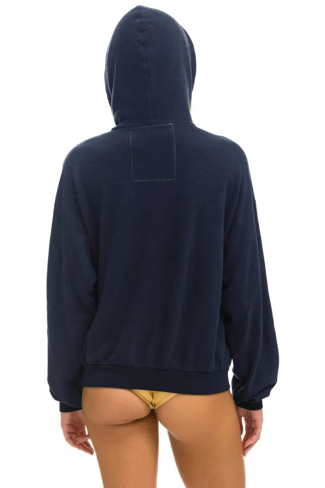 Windy City Smokeout 2024 Pullover Hoodie Relaxed 8211 Navy WomenMen Aviator Nation Hoodies