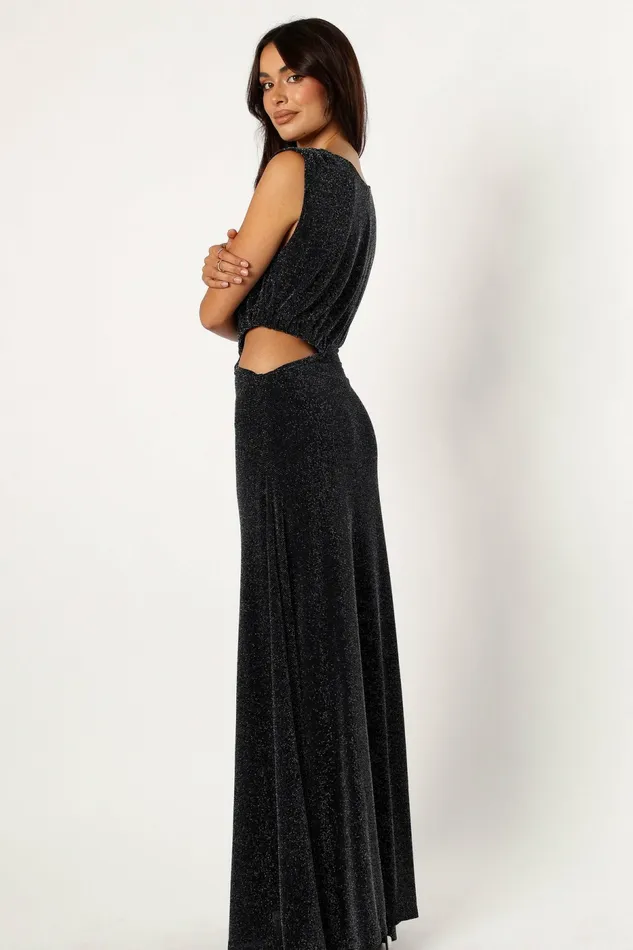 Winter Dresses Petal and Pup Women Nolah Maxi Dress Black Sparkle