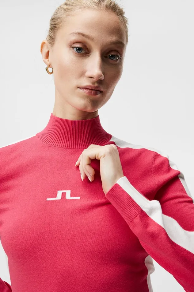Women Adia Knitted Sweater Azalea JLindeberg Knitwear Women Adia Knitted Sweater Azalea JLindeberg Knitwear