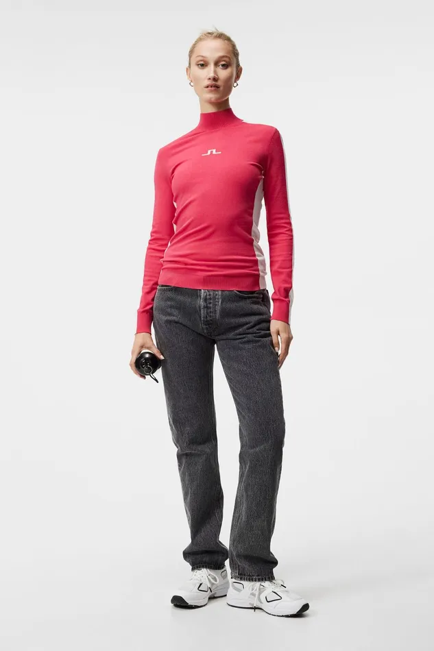 Women Adia Knitted Sweater Azalea JLindeberg Knitwear Women Adia Knitted Sweater Azalea JLindeberg Knitwear