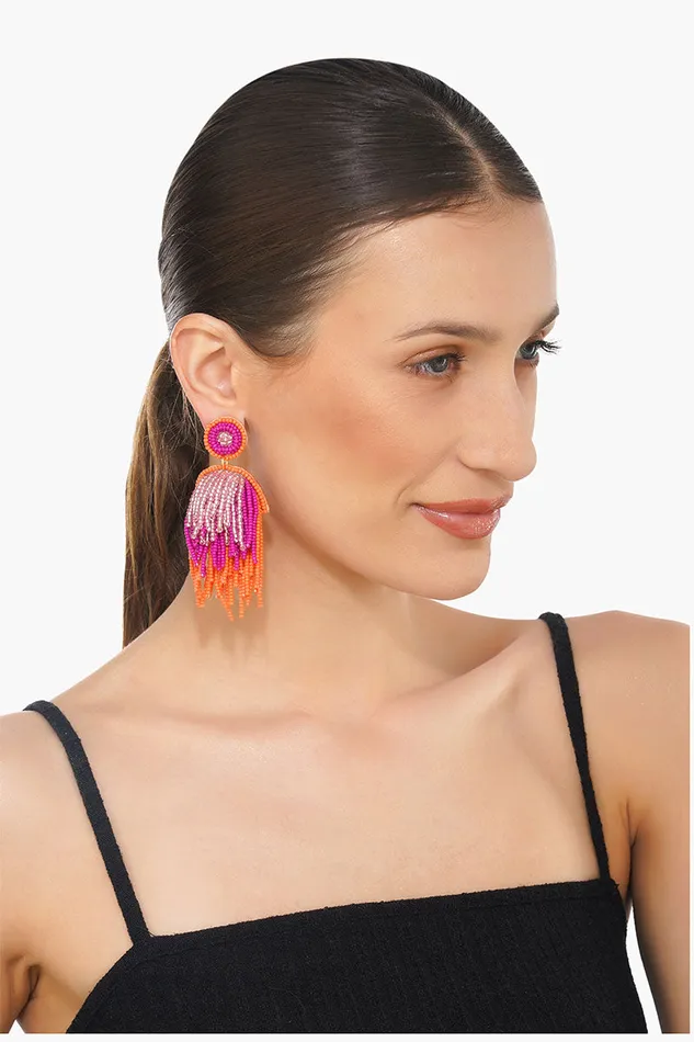 Women America and Beyond Charming Layered Beaded Earrings Earrings
